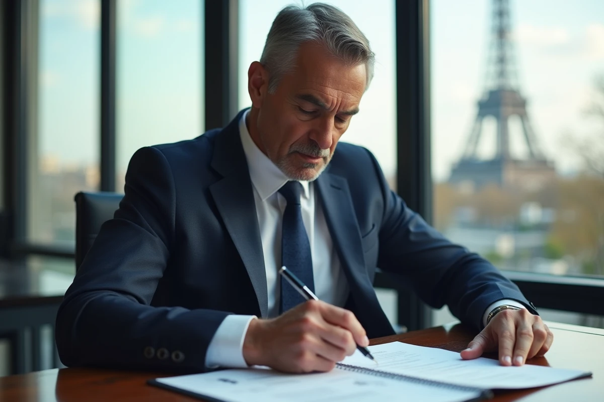 Agent de football parisien en bureau moderne