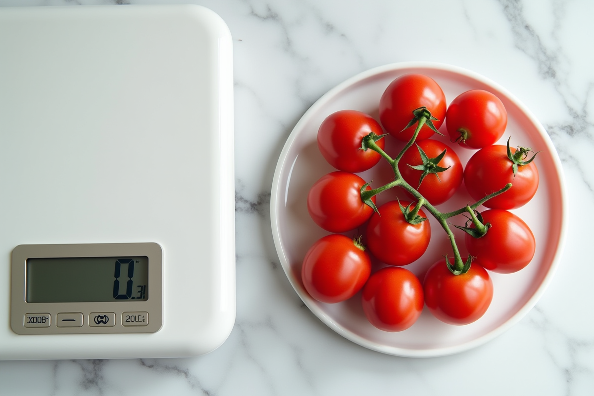 Mains tenant des tomates cerises près d